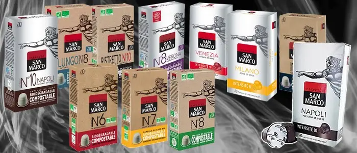 SAN MARCO, CAFELOR présentoirs, supports, distributeurs pour capsules de café
